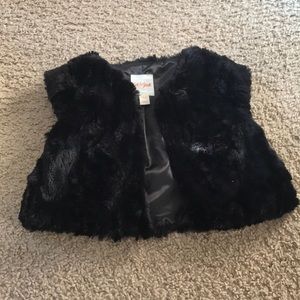 Furry black vest